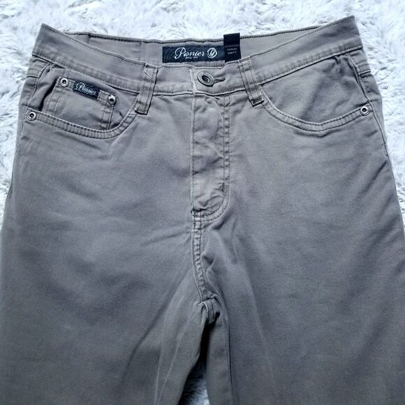 Pionier Jeans Mens 32x30 Brown Relaxed Straight Dark Wash Denim - Picture 3 of 13